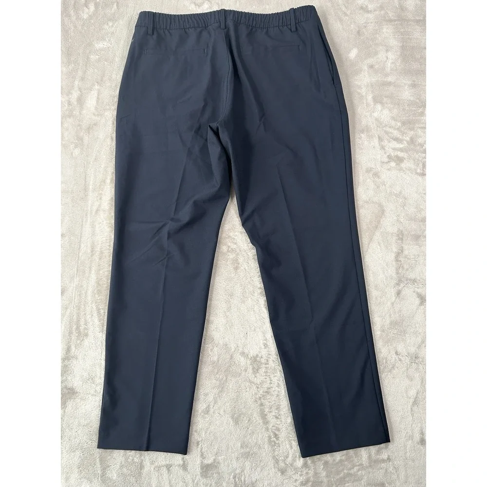 New Banana Republic Tech Pants Mens 36x32 Navy Blue Athletic Fit Tapered NWT